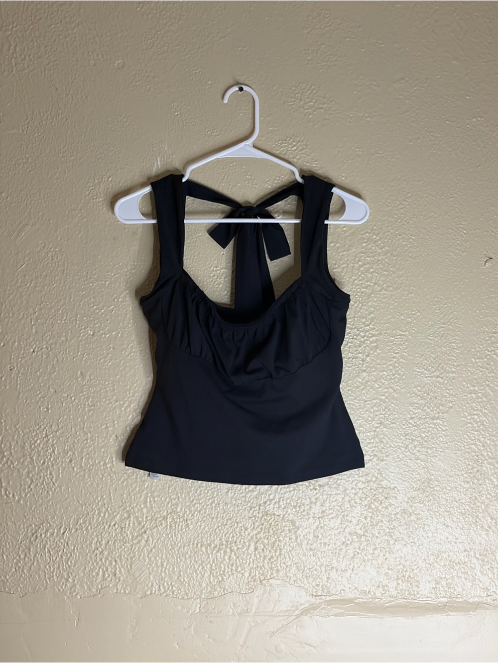Black Halter Tie-Back Tank Top - Women